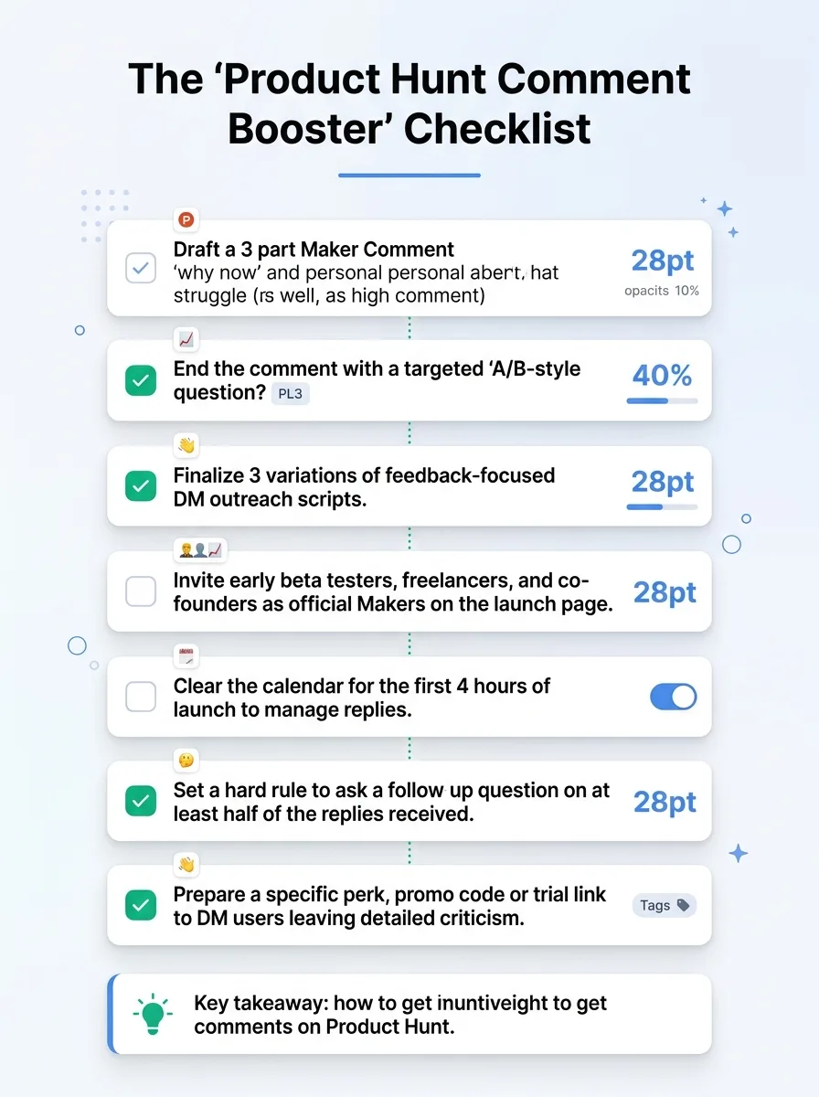 The 'Product Hunt Comment Booster' Checklist