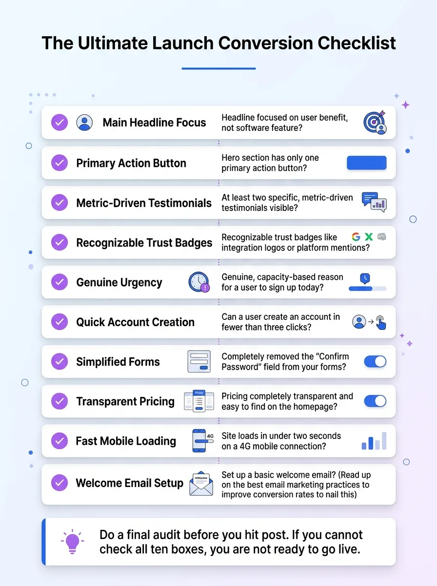 The Ultimate Launch Conversion Checklist