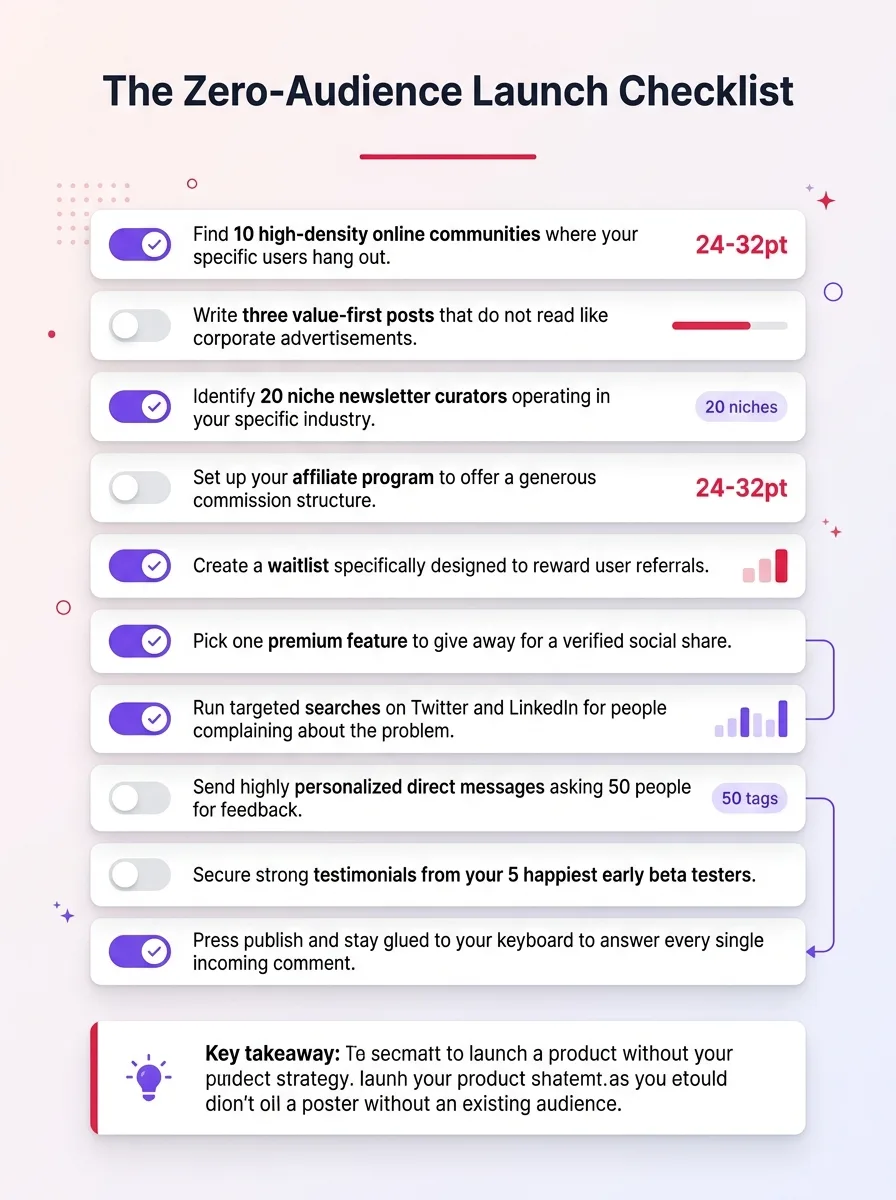 The Zero-Audience Launch Checklist