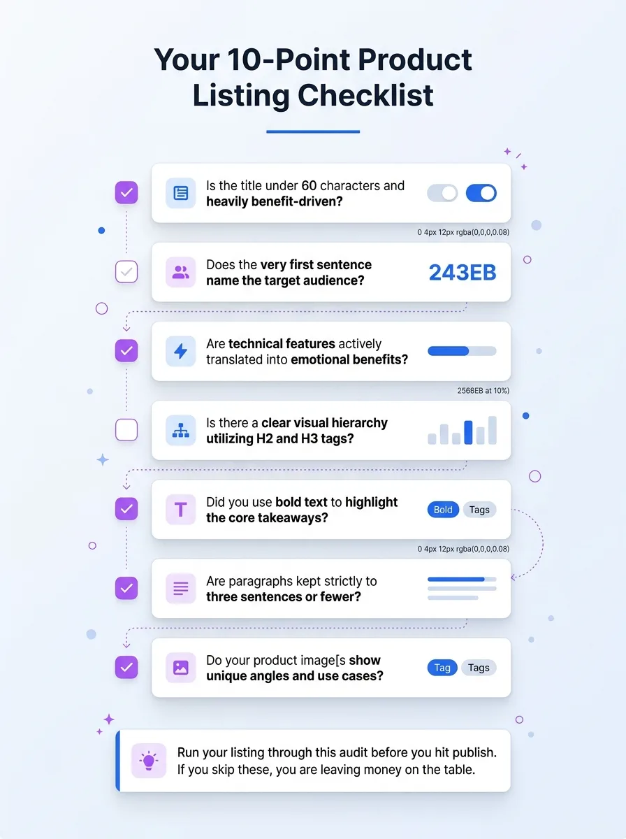 Your 10-Point Product Listing Checklist